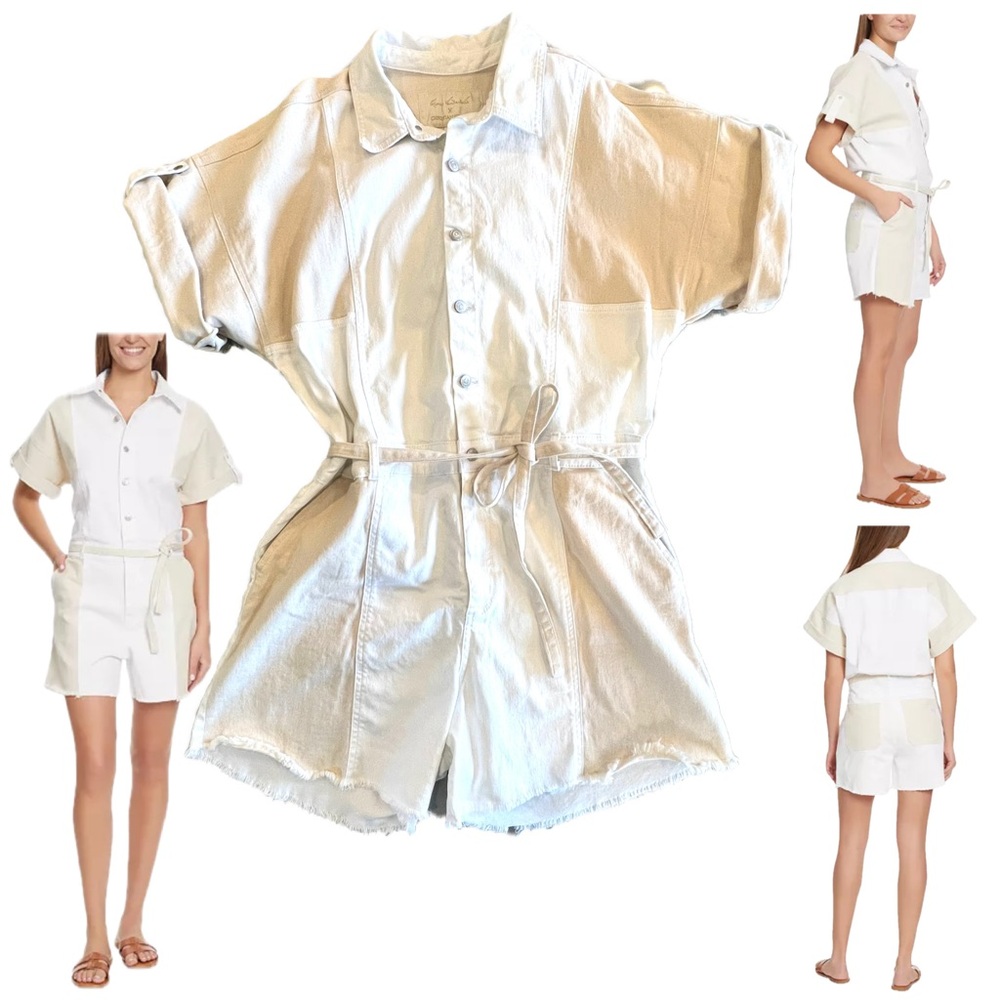 Women's Gloria Vanderbilt x Christian Siriano Colorblocked Short-Sleeve Romper